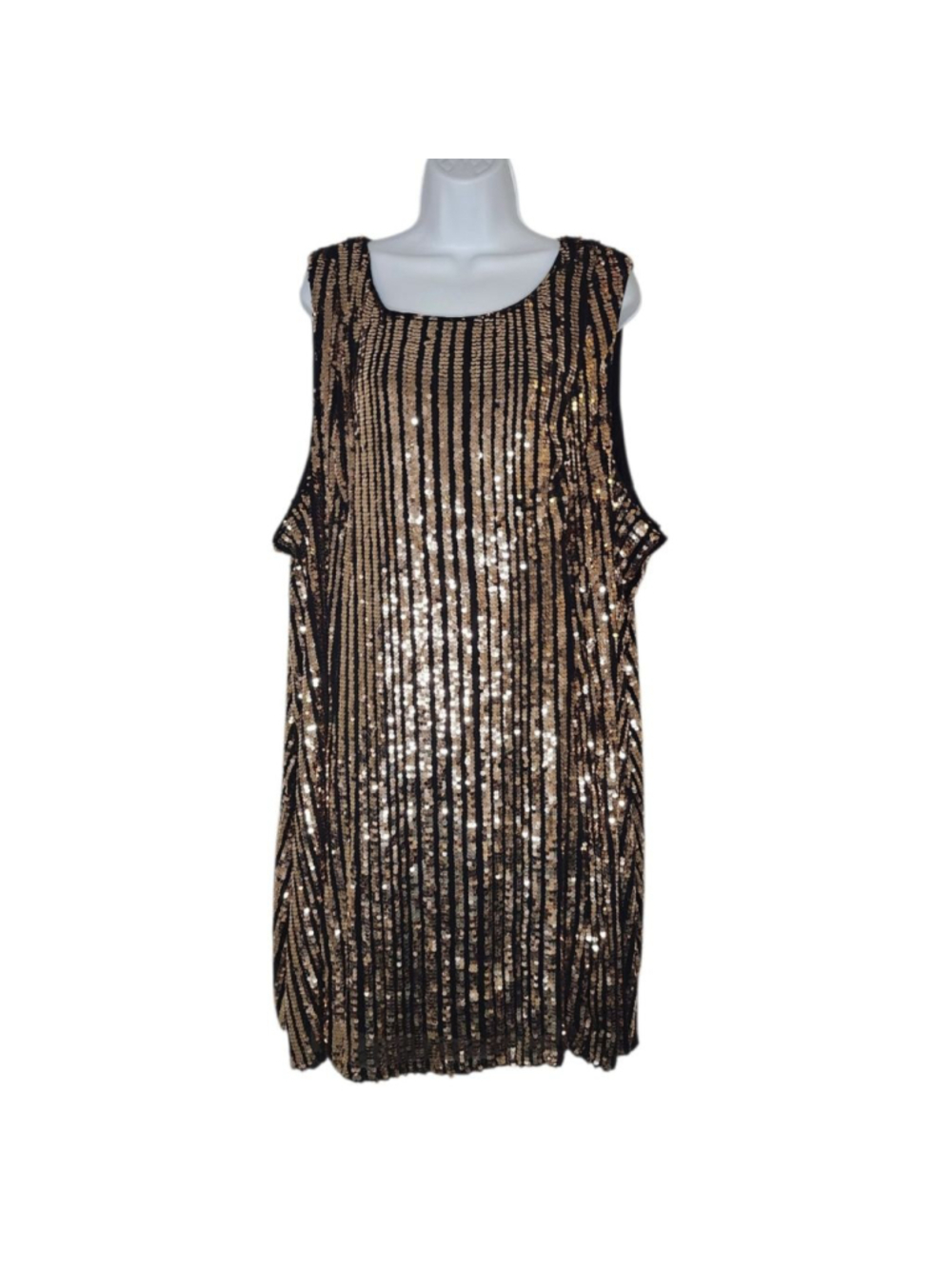 Women's Torrid Gold Sequin Shift Dress Plus Size 5X 28
